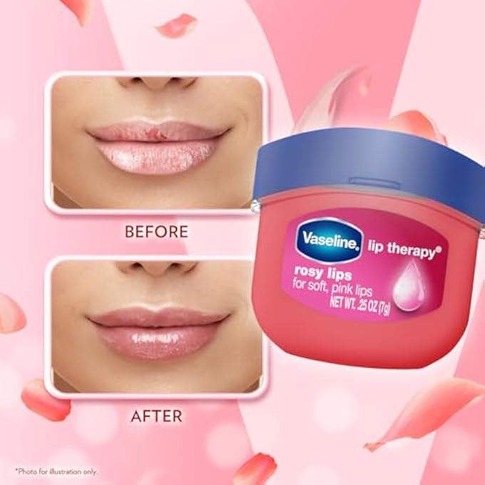 Vaseline LIP CARE ROSY LIPS, TINTED LIP BALM MINI JAR FOR SOFT PINK LIPS, UP TO 72-HR LASTING MOISTURIZATION, 7G - Image 3